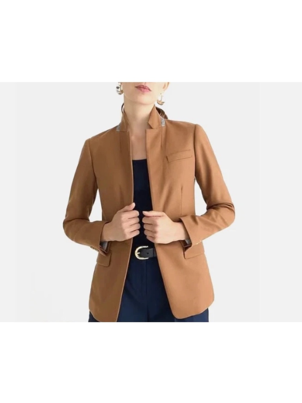 J. Crew Regent Wool Blazer in Caramel / Cognac Brown - Size 8 Medium